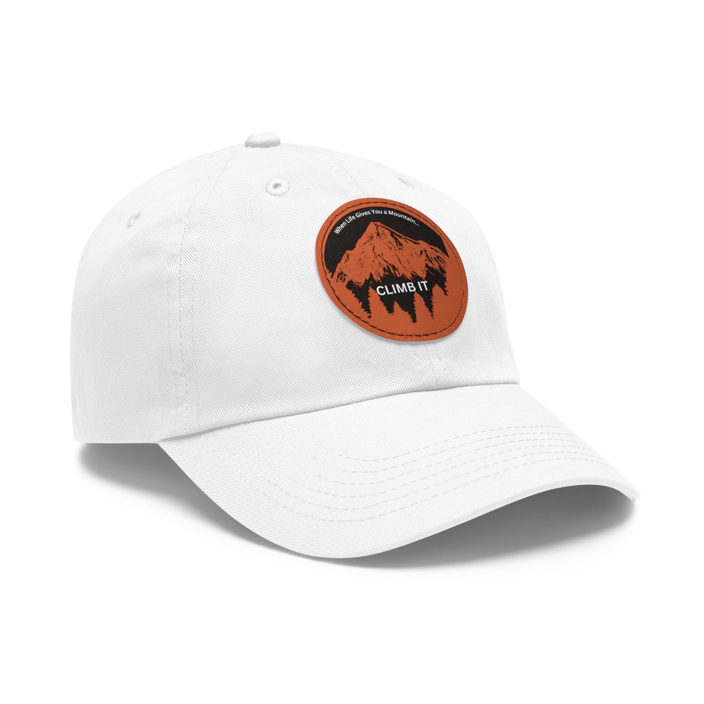 Baseball Cap With Leather Patch-Mountain Climber