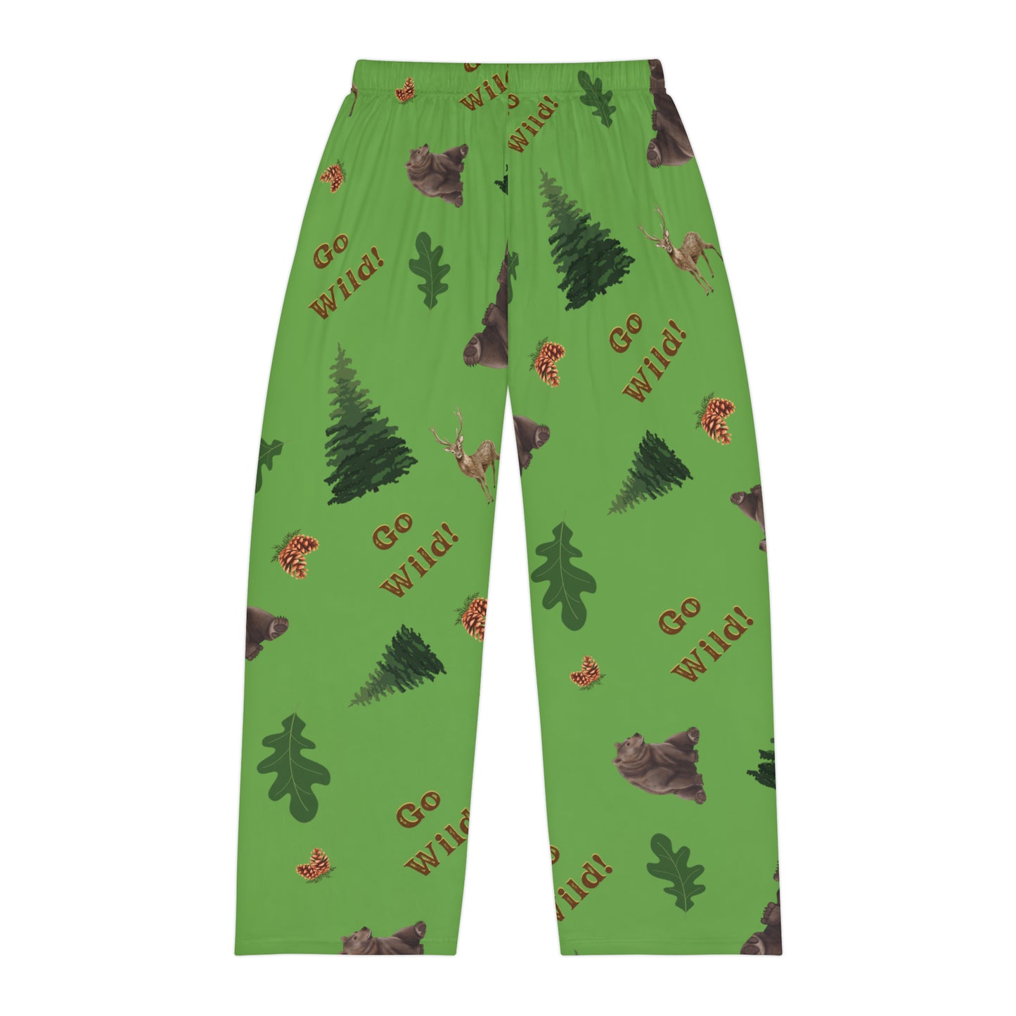 Men's Pajama Pants-Bears and Deers Pattern