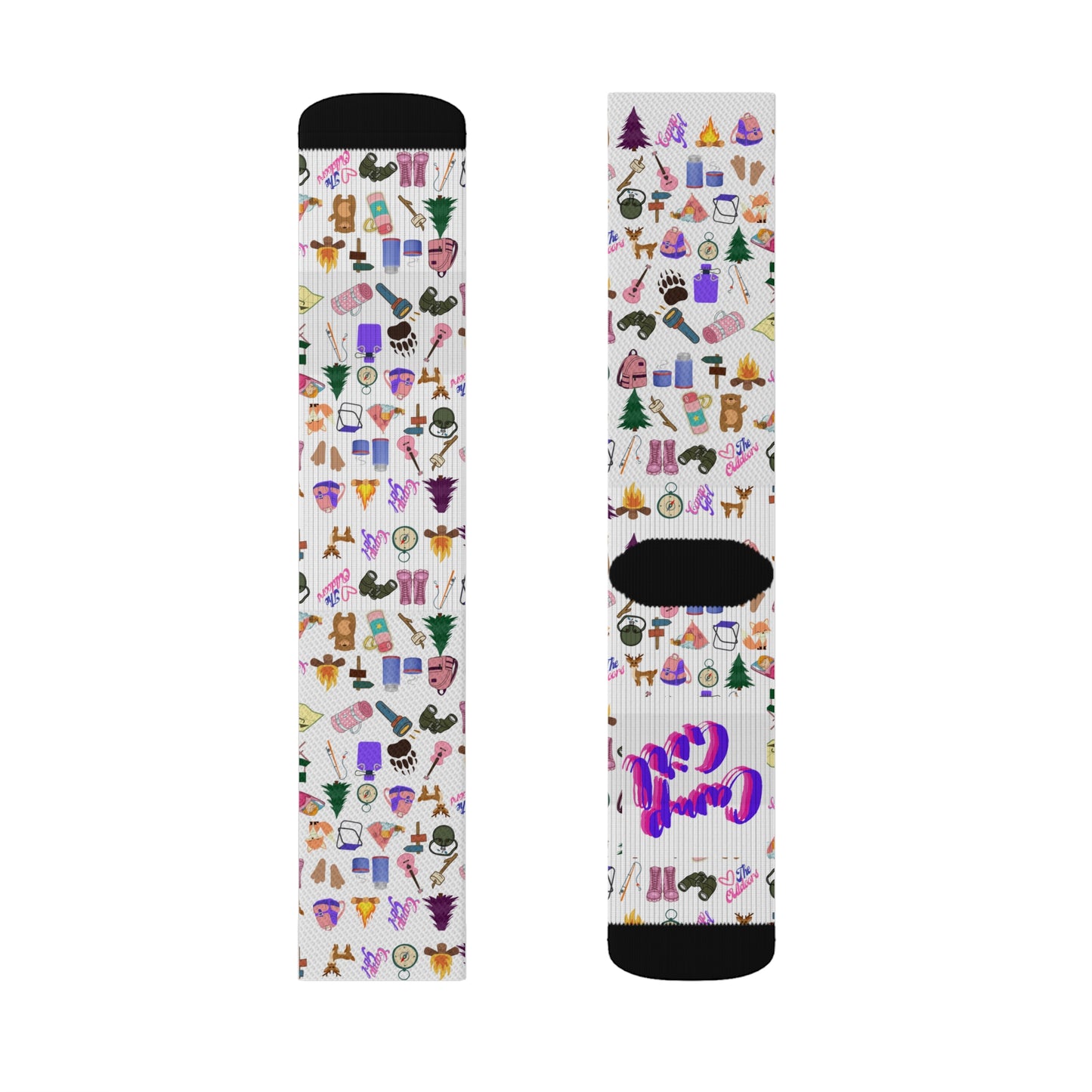 Girls Camp Pattern-Sublimation Socks