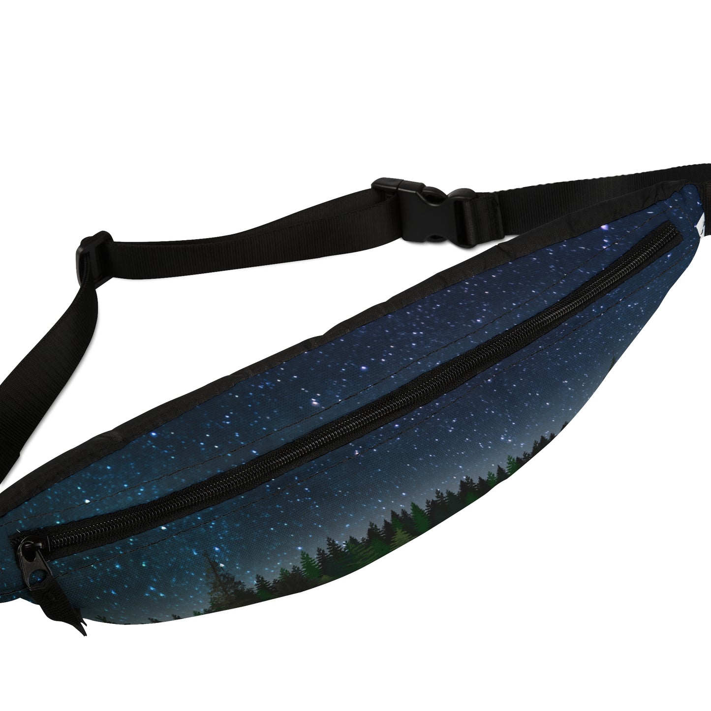 Graphic Fanny Pack-Starry Sky and Campsite