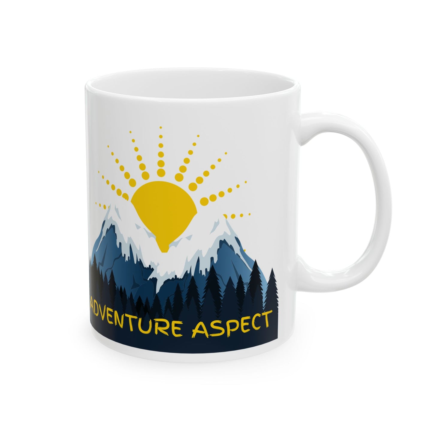 "Adventure Aspect" Logo Ceramic Mug, (11oz, 15oz)