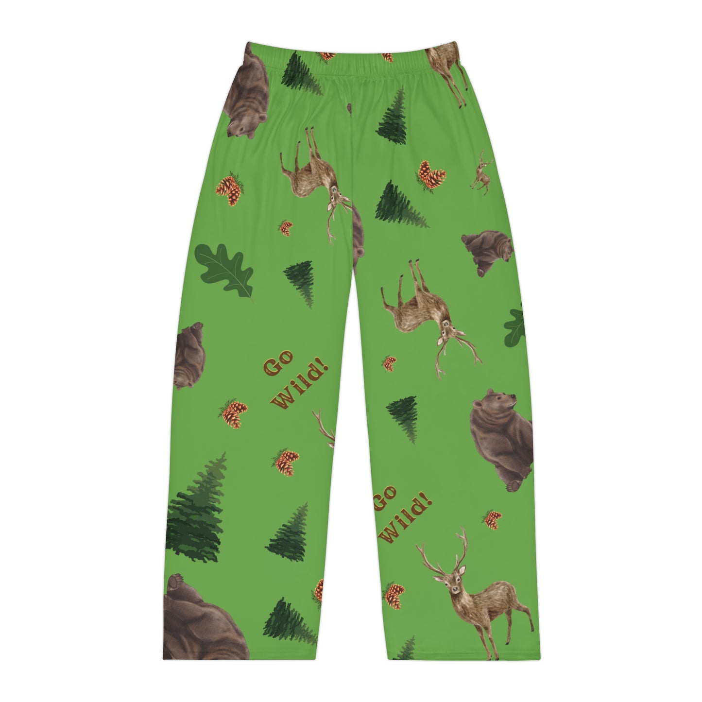Men's Pajama Pants-Bears and Deers Pattern