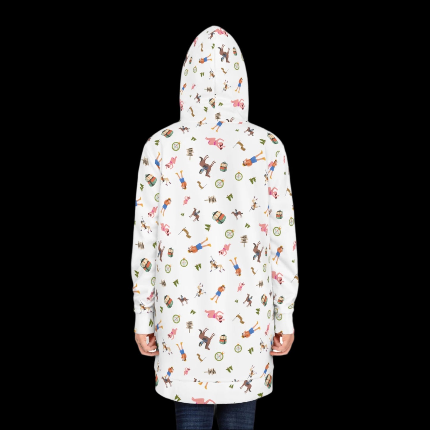 Girl's Camp Activities Women's Hoodie Dress (AOP)
