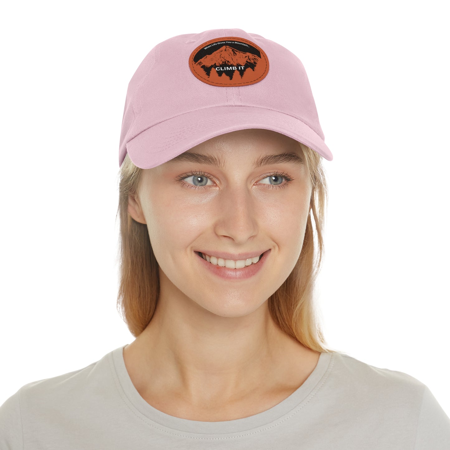 Baseball Cap With Leather Patch-Mountain Climber