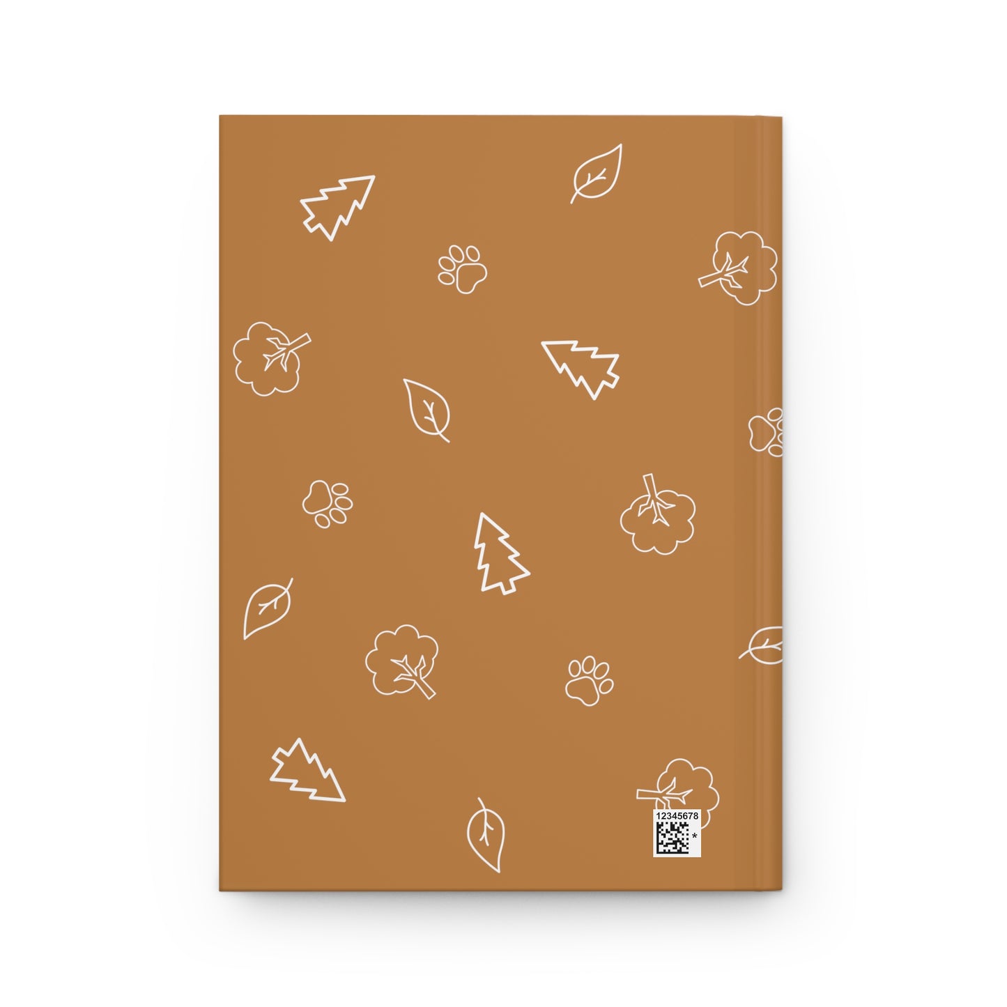Hardcover Journal Matte-Camping Pattern 3- Tan