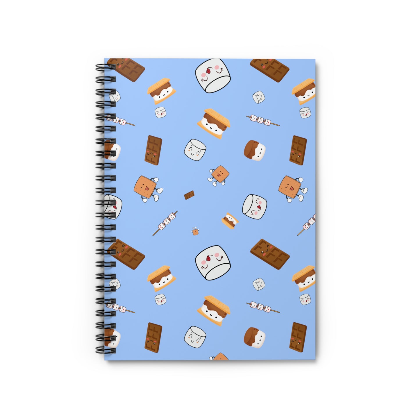 Cutesy S'more's Pattern Spiral Notebook - Ruled Line-3 Colors