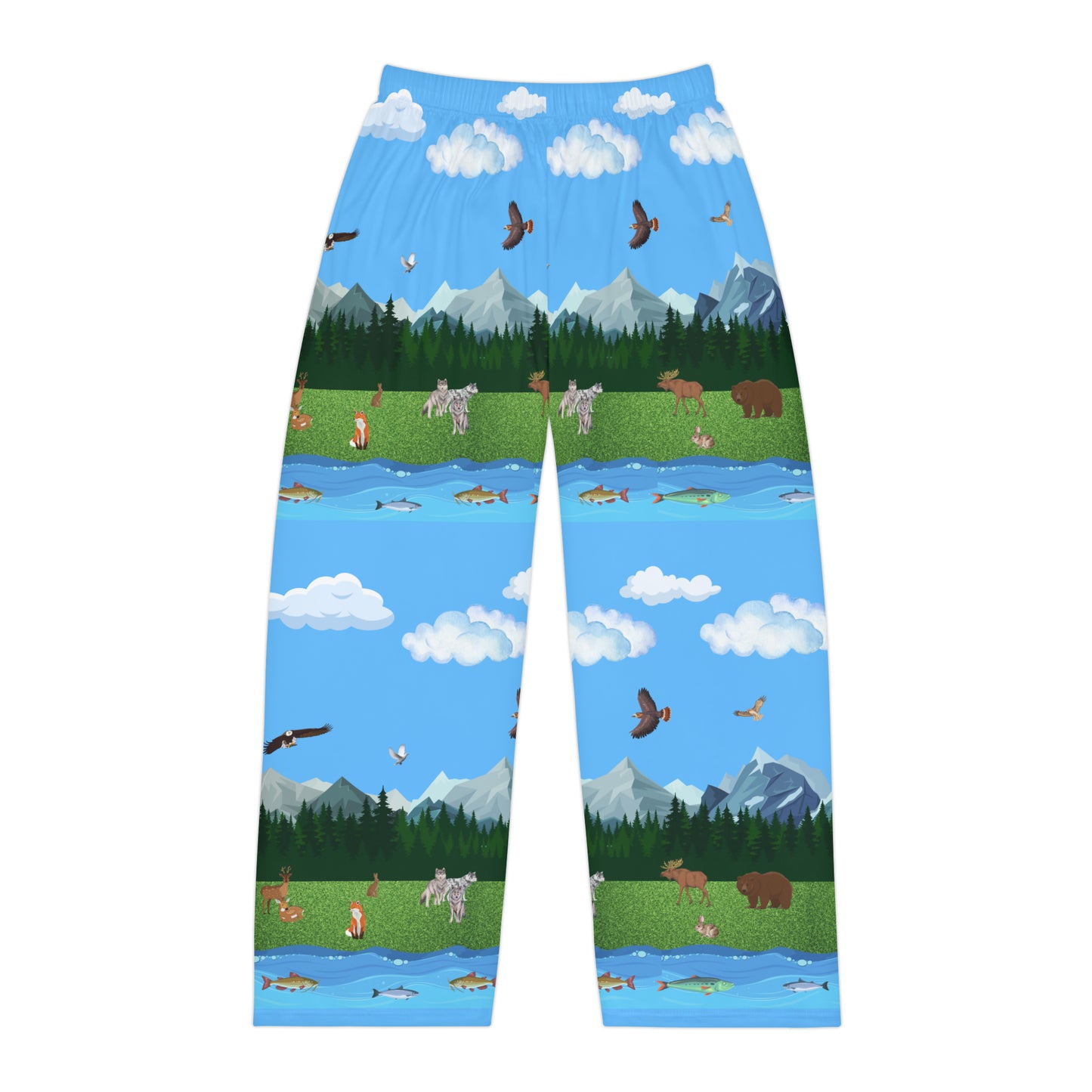 Men's Horizontal Outdoors Pattern- Pajama Pants (AOP)