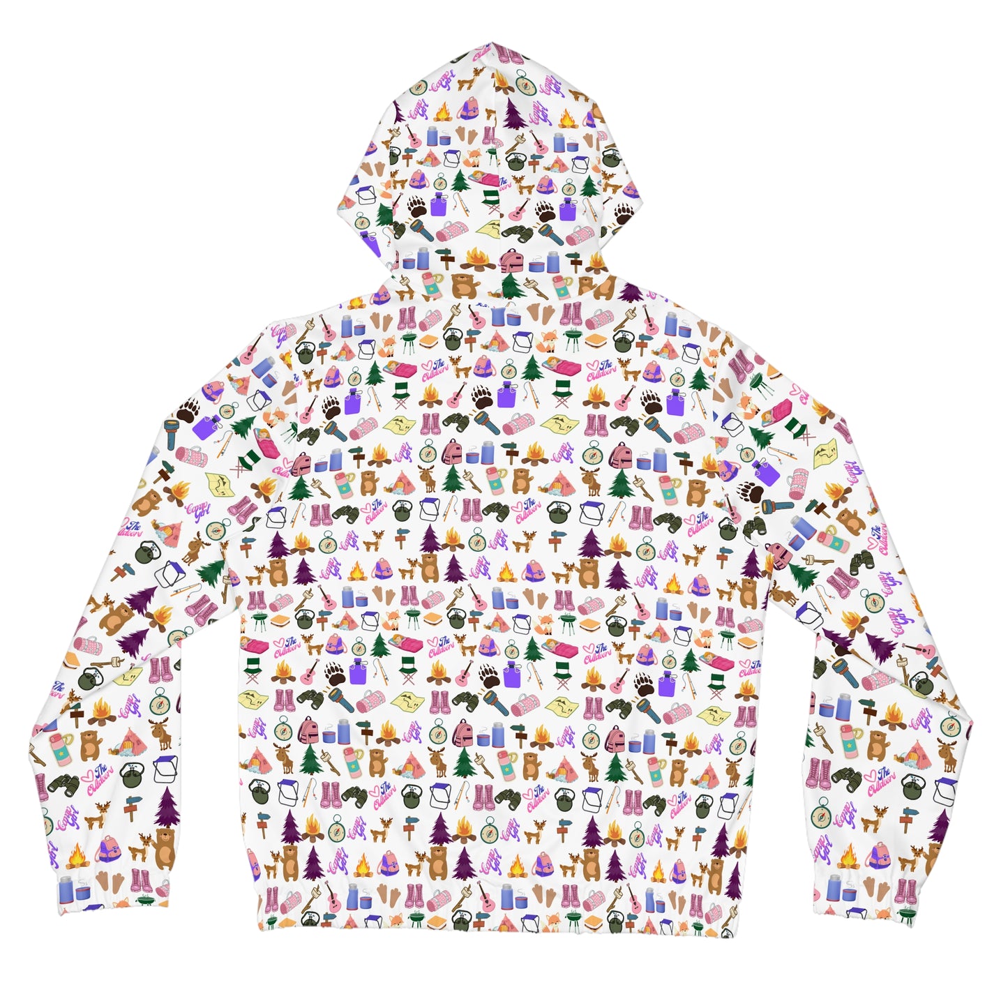 Camp Girl Pattern-Women’s Full-Zip Hoodie (AOP)
