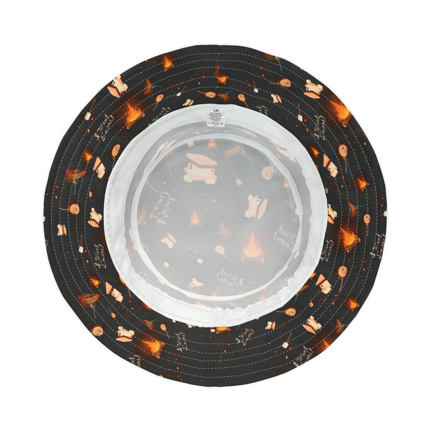 "I Want S'More" Graphic Pattern Bucket hat.