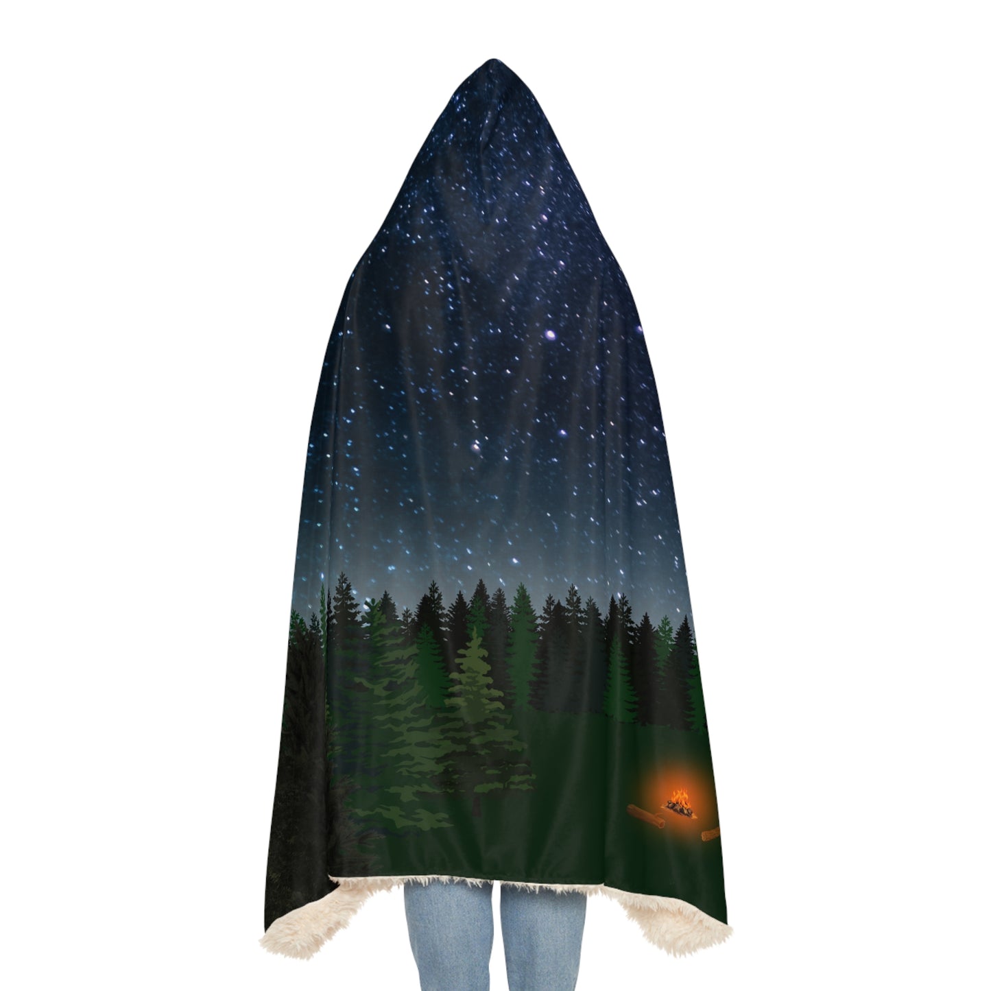 Hooded Snuggle Blanket-Starry Sky Campsite