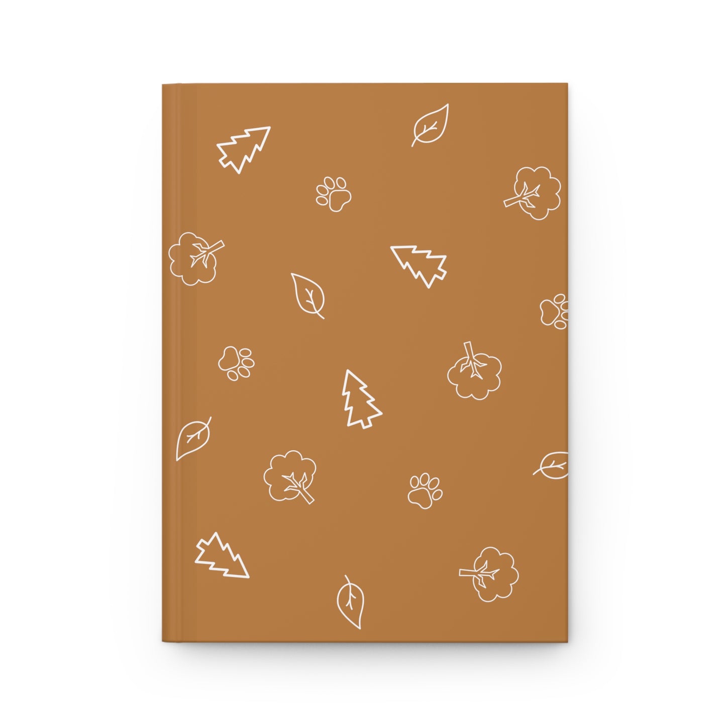 Hardcover Journal Matte-Camping Pattern 3- Tan