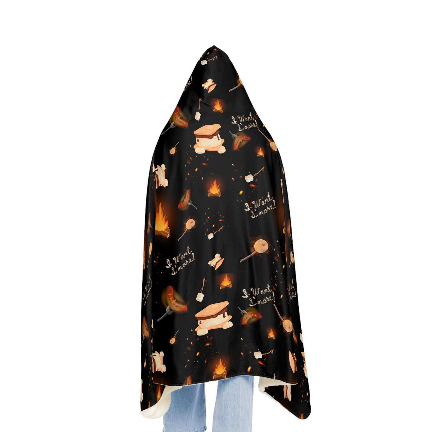 Hooded Snuggle Blanket-Girls Hot Camp Pattern-Dark