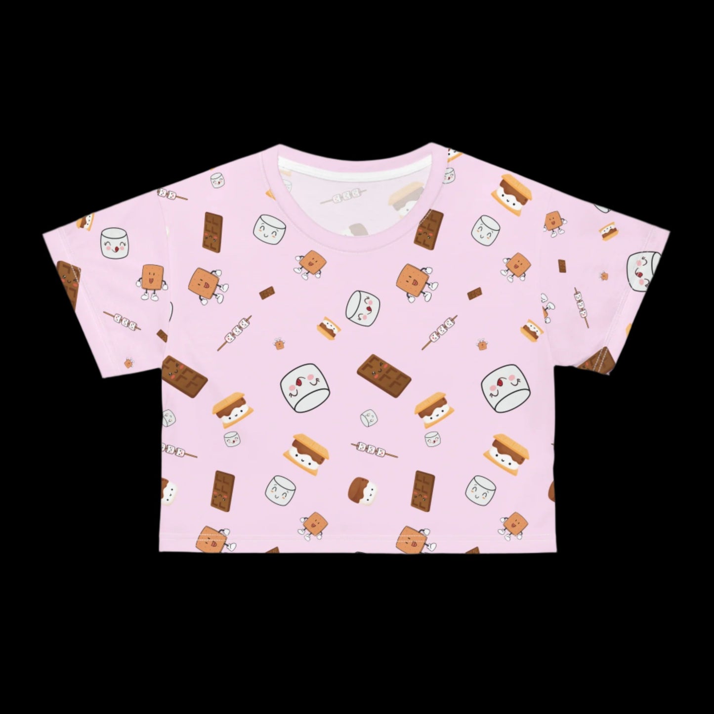 Cutesy S'mores Pattern Crop Top