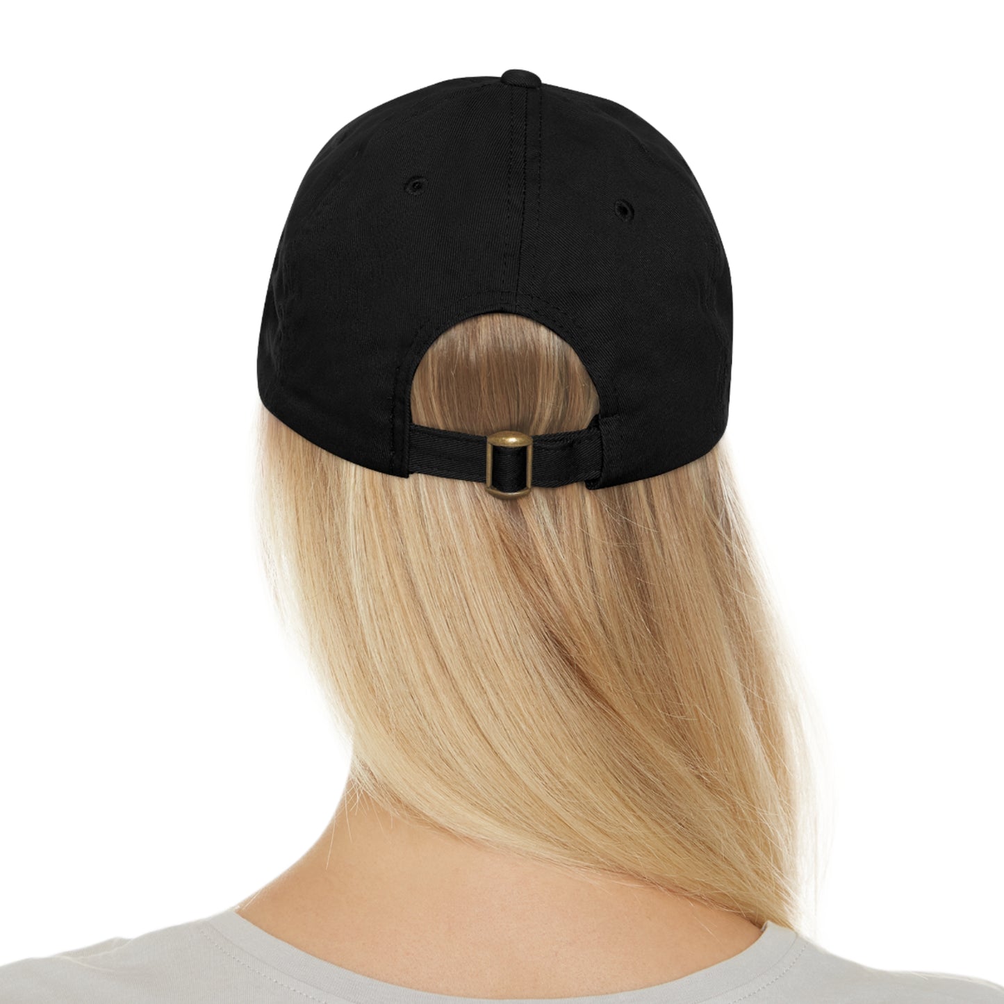 Baseball Cap With Leather Patch-"The Best Views"