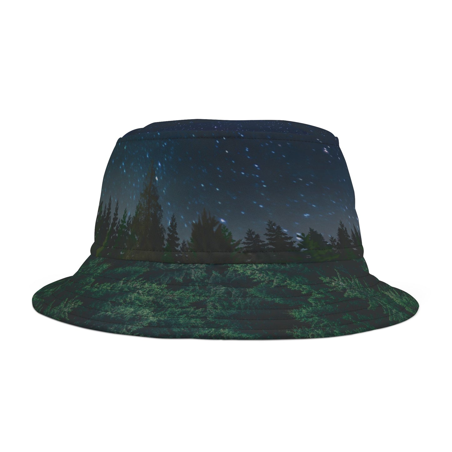 Starry Night Forest Vista Bucket Hat