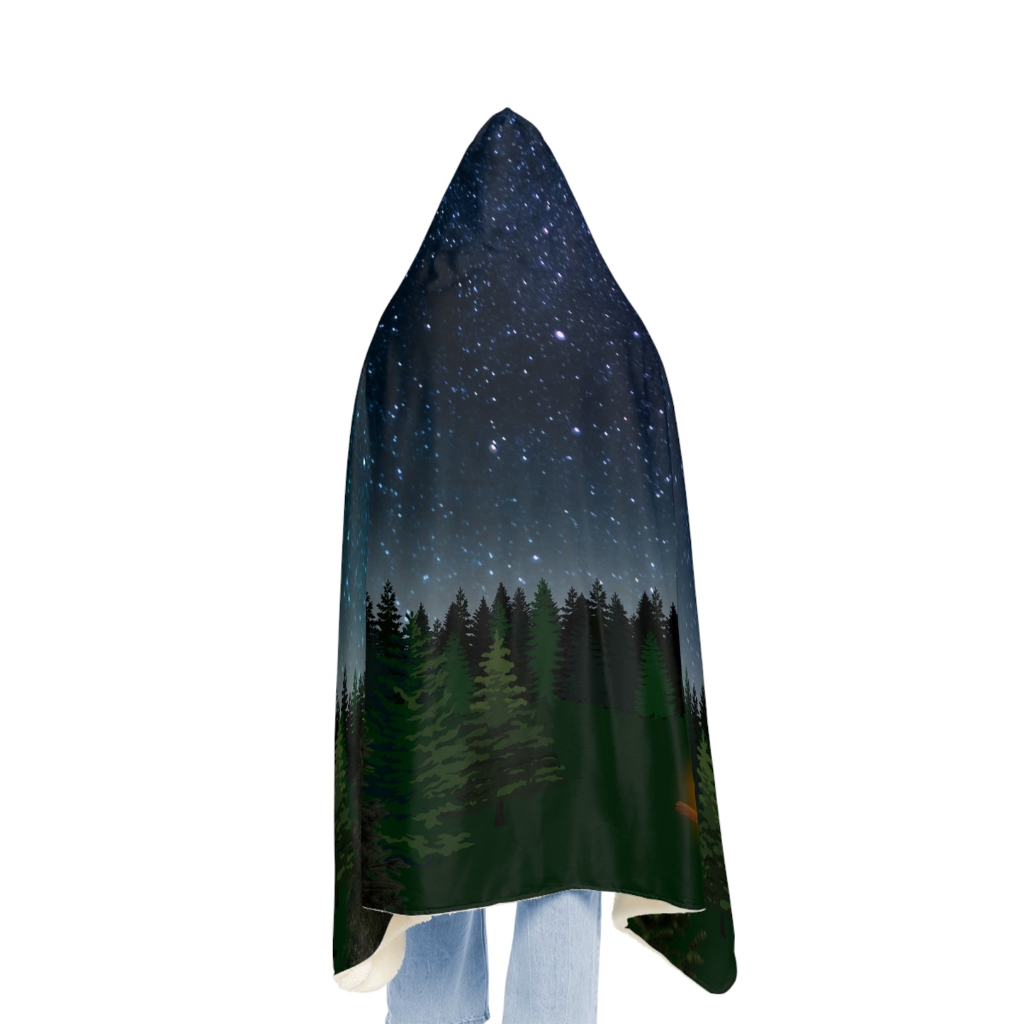 Hooded Snuggle Blanket-Starry Sky Campsite