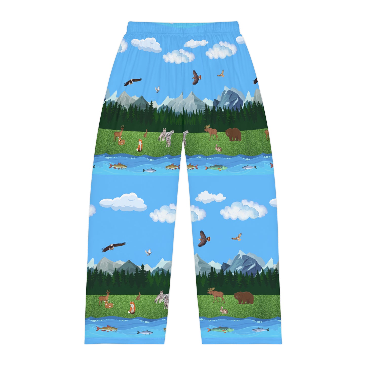 Men's Horizontal Outdoors Pattern- Pajama Pants (AOP)