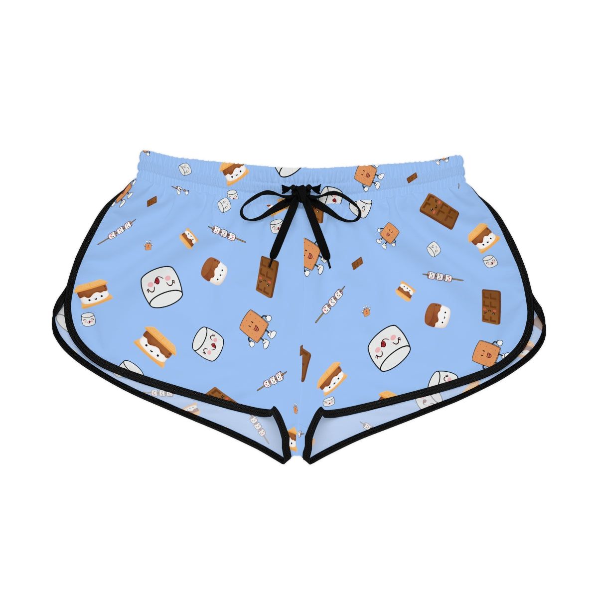 Cutesy S'more's Pattern Women's Relaxed Shorts-Multiple Colors