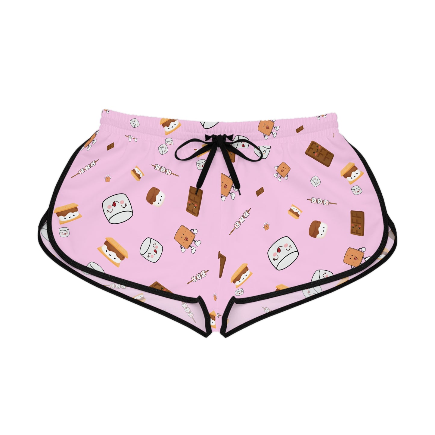 Cutesy S'more's Pattern Women's Relaxed Shorts-Multiple Colors