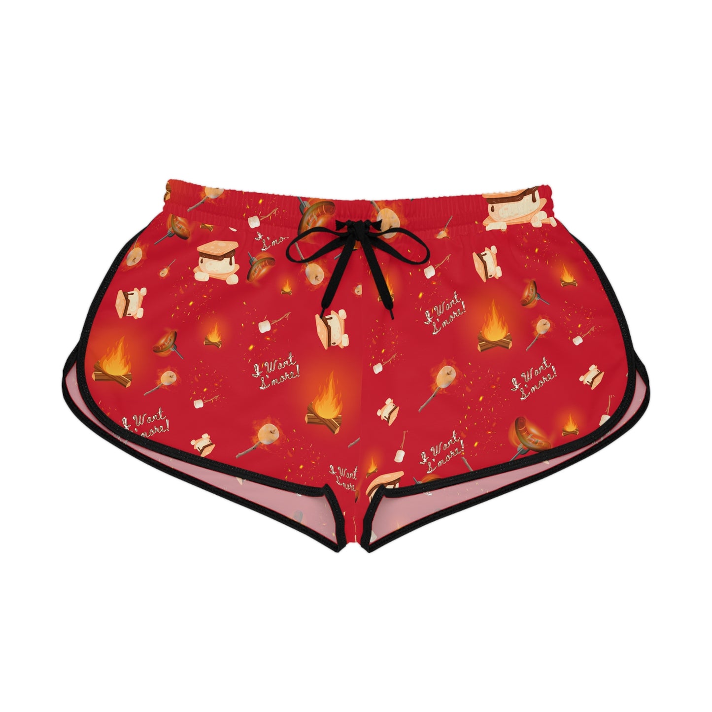 Camp Fire Pattern Women's Relaxed Shorts-Multiple Colors