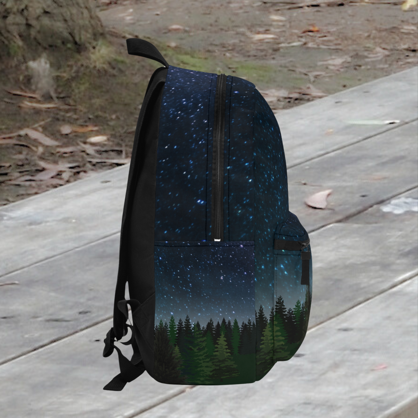Woods and Stars Pattern Graphic Backpack