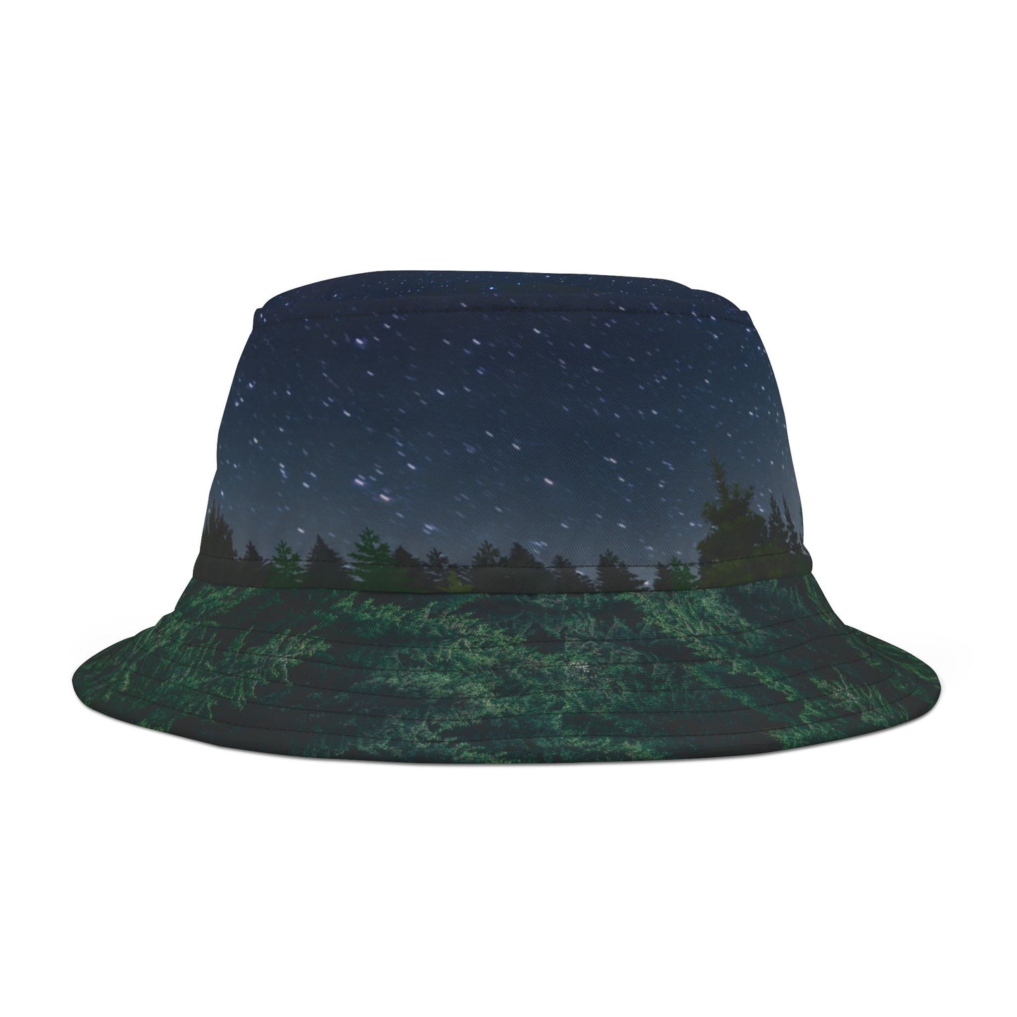 Starry Night Forest Vista Bucket Hat