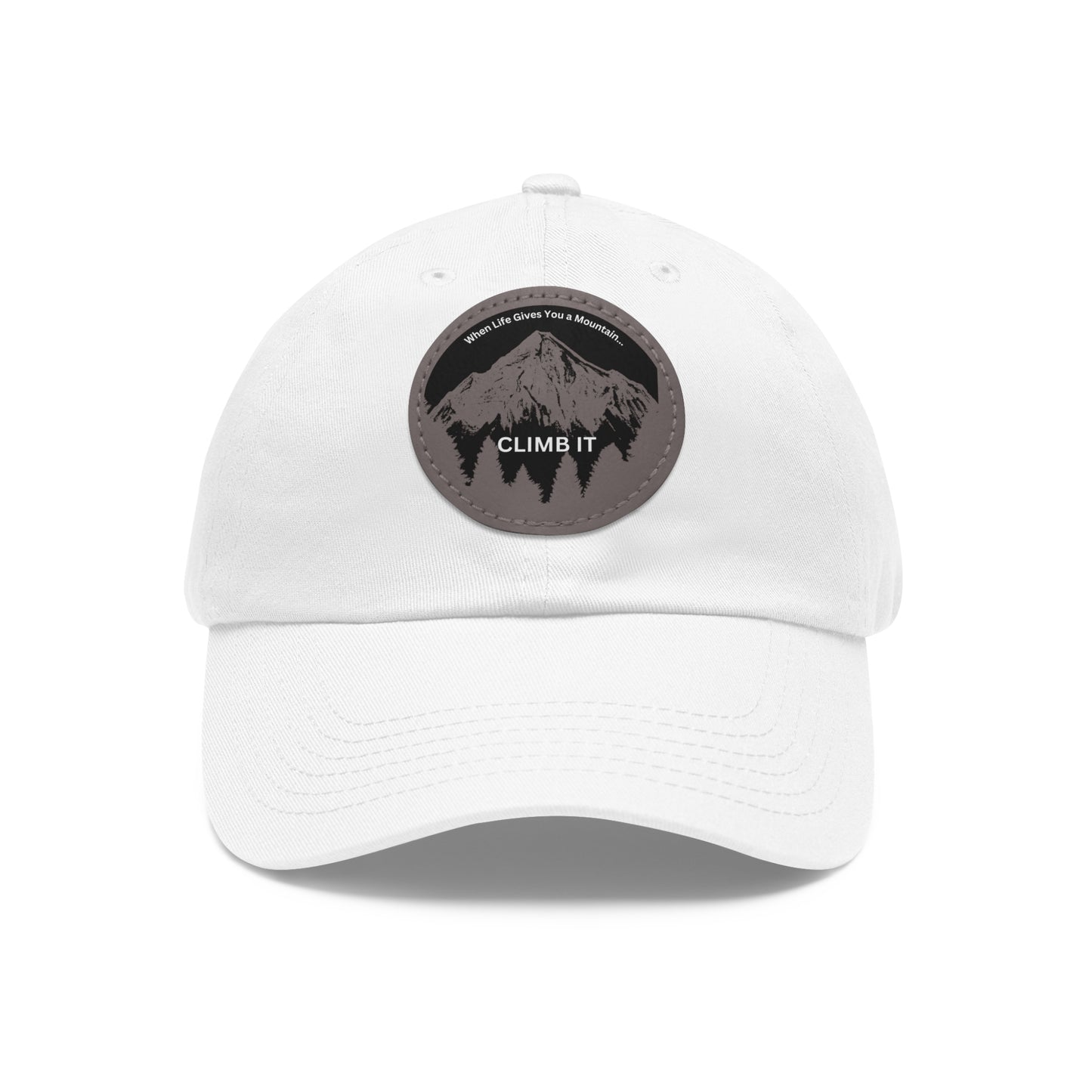 Baseball Cap With Leather Patch-Mountain Climber