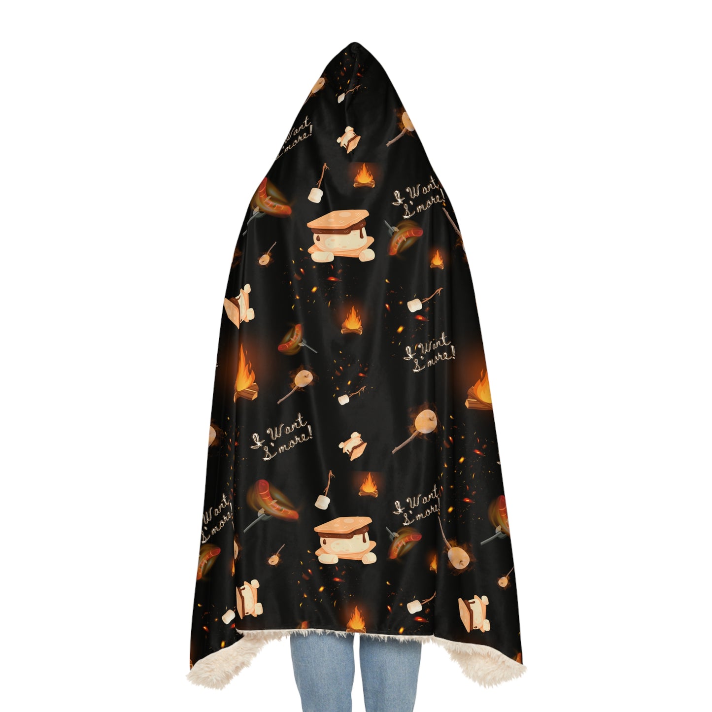 Hooded Snuggle Blanket-Girls Hot Camp Pattern-Dark