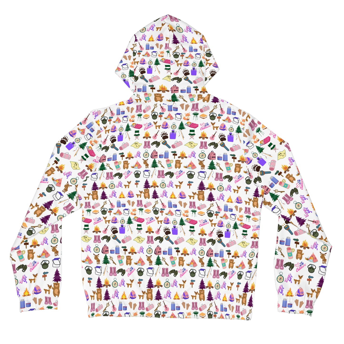 Camp Girl Pattern-Women’s Full-Zip Hoodie (AOP)