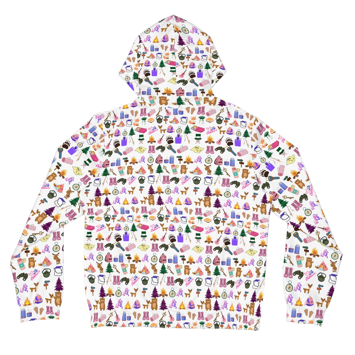 Camp Girl Pattern-Women’s Full-Zip Hoodie (AOP)