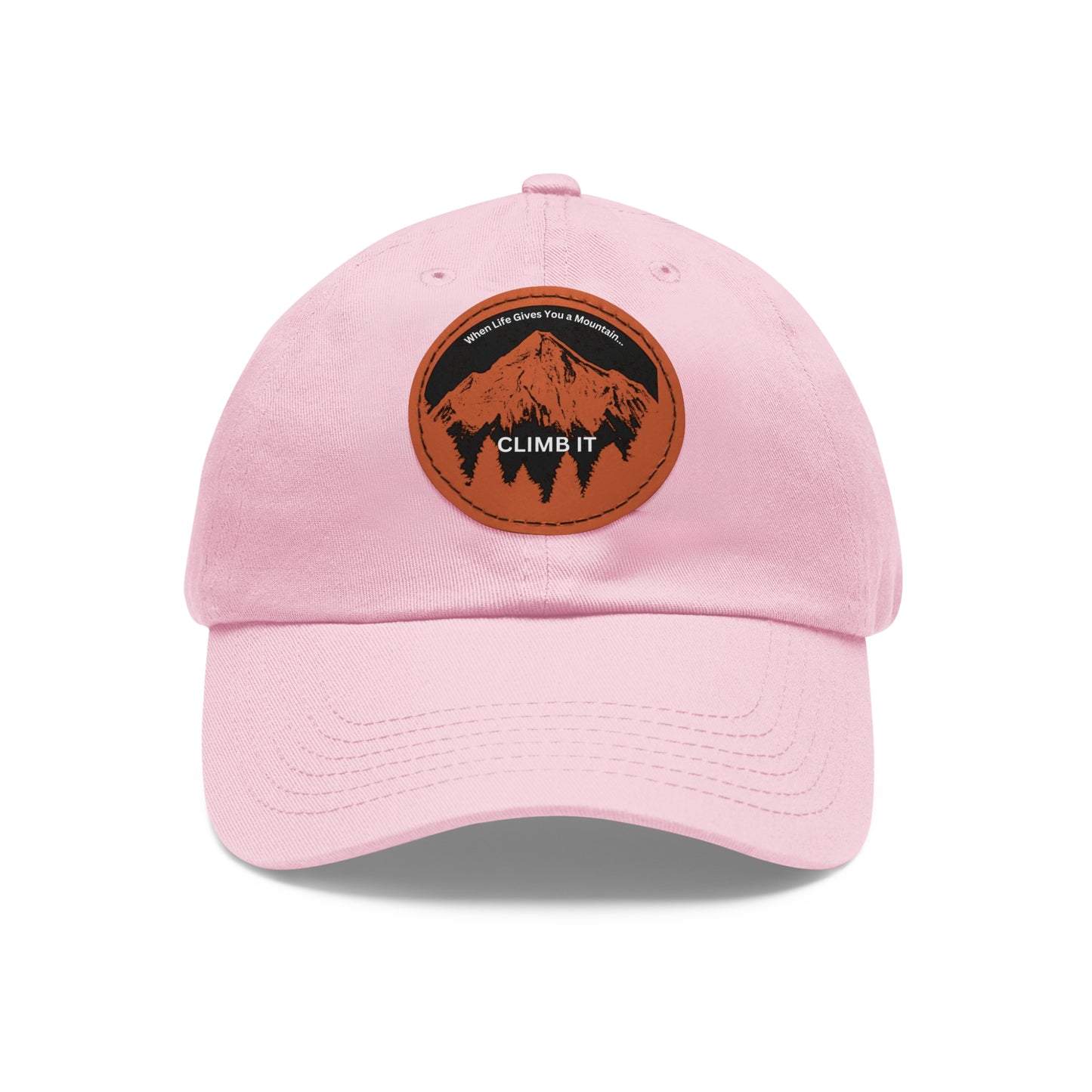 Baseball Cap With Leather Patch-Mountain Climber