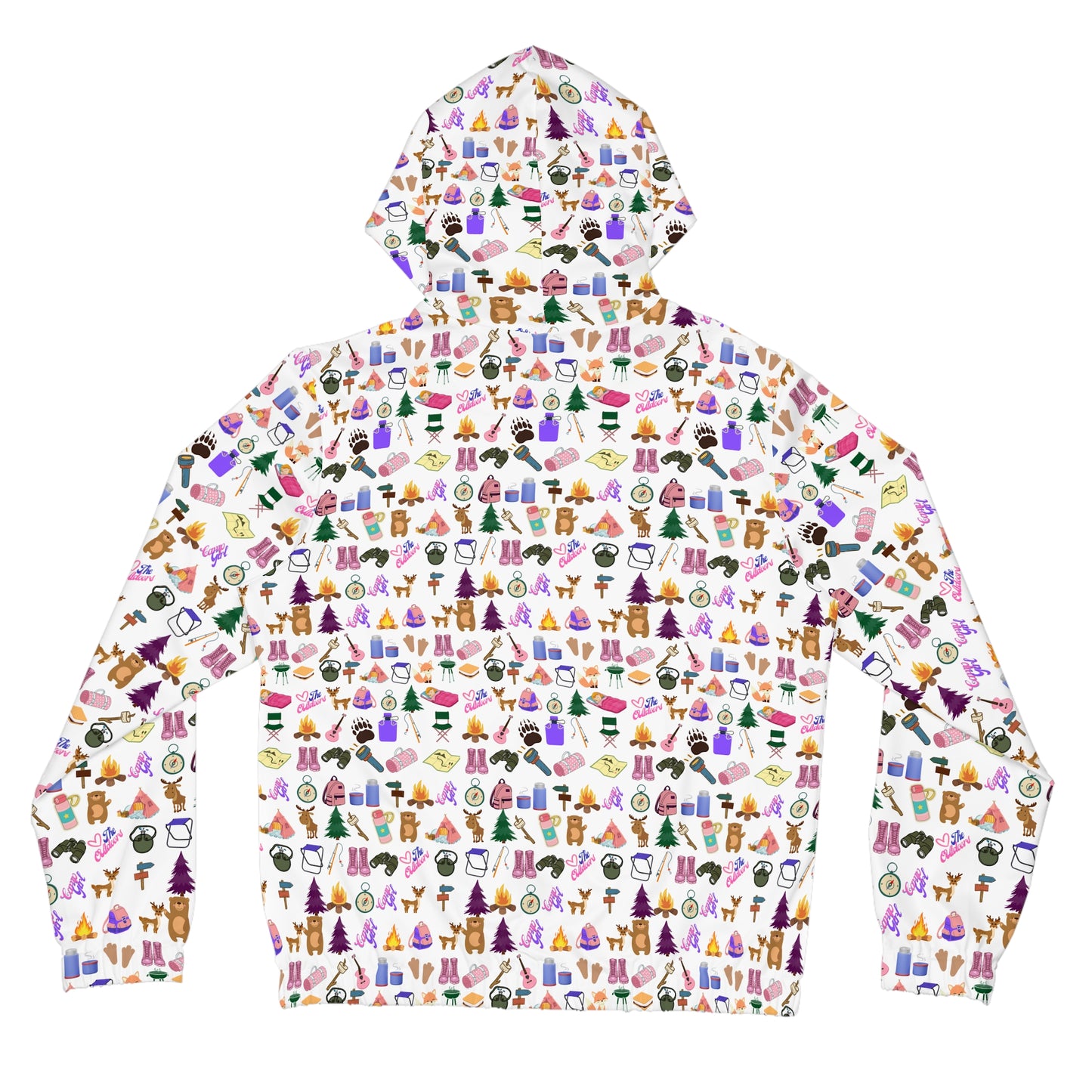 Camp Girl Pattern-Women’s Full-Zip Hoodie (AOP)