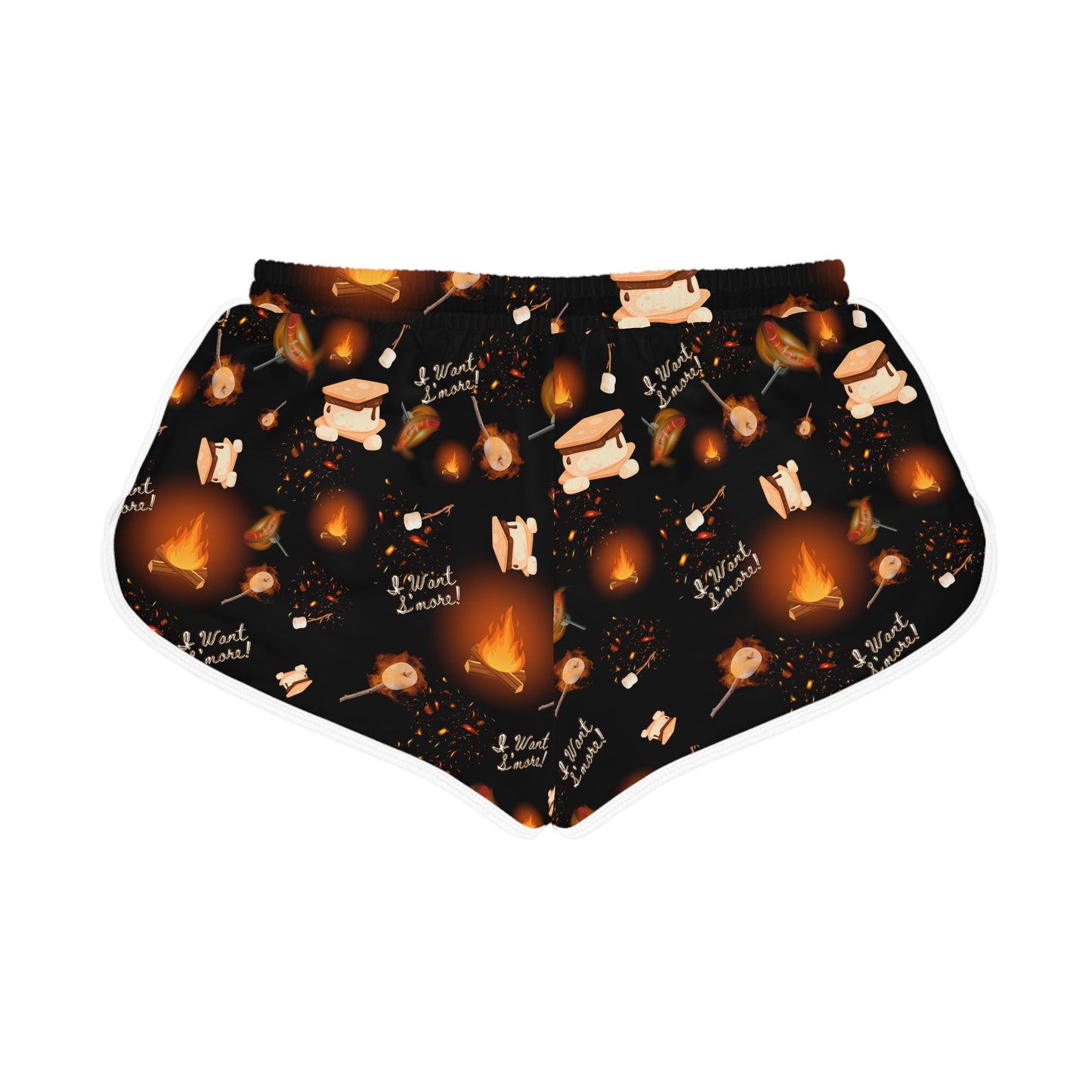 Camp Fire Pattern Women's Relaxed Shorts-Multiple Colors