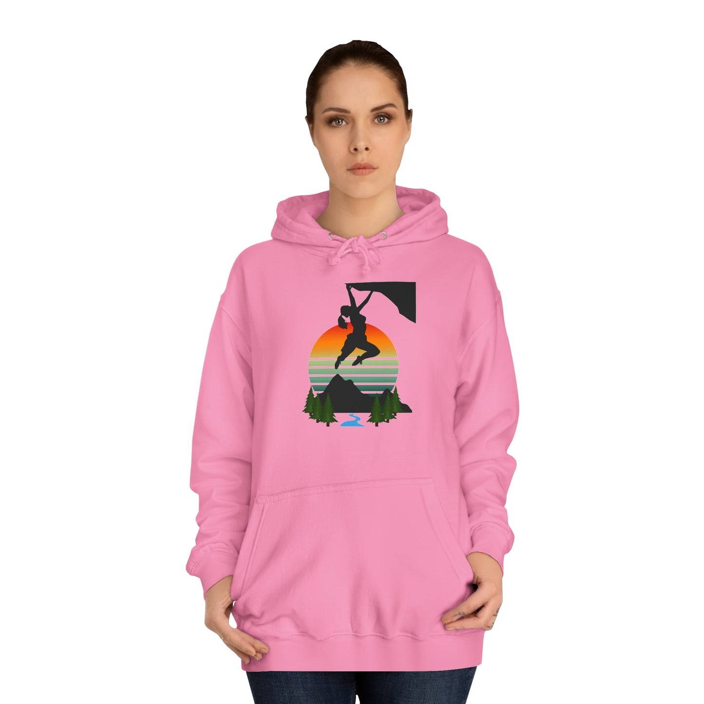 Climber Girl Hoodie-Pink