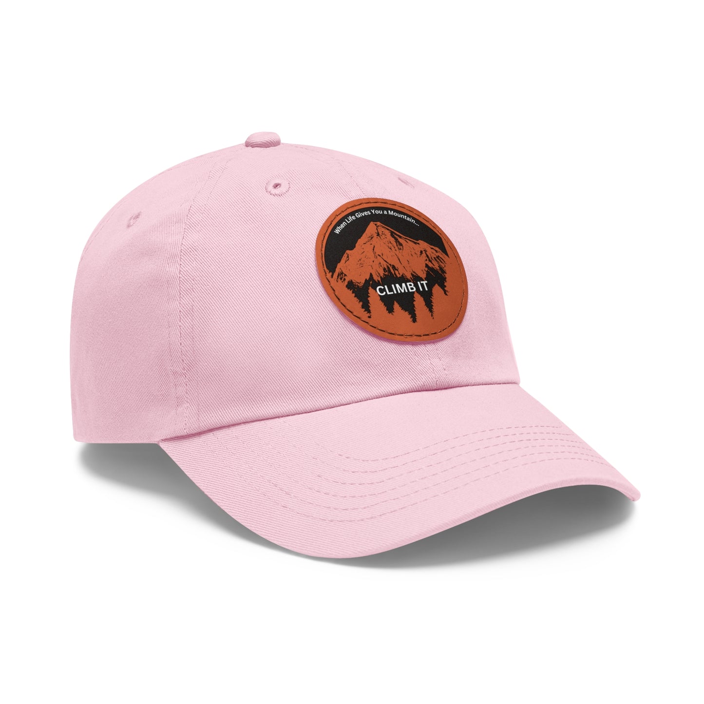 Baseball Cap With Leather Patch-Mountain Climber