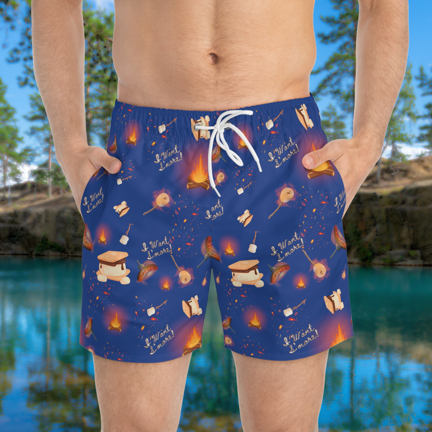 Camp Heat-Swim Trunks-3 Colors