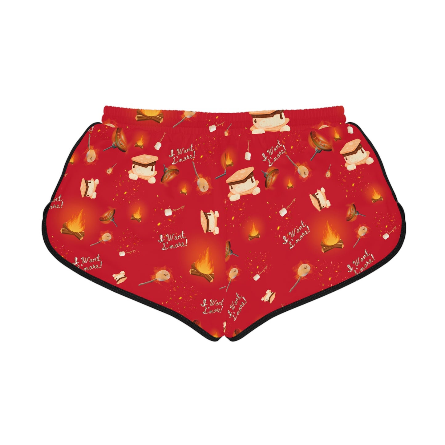 Camp Fire Pattern Women's Relaxed Shorts-Multiple Colors