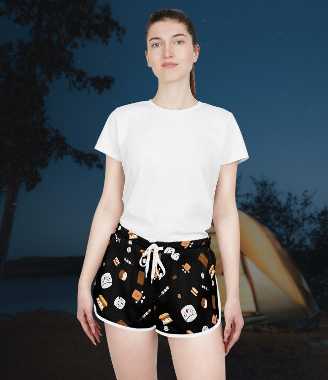 Cutesy S'more's Pattern Women's Relaxed Shorts-Multiple Colors