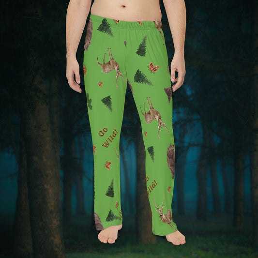 Men's Pajama Pants-Bears and Deers Pattern
