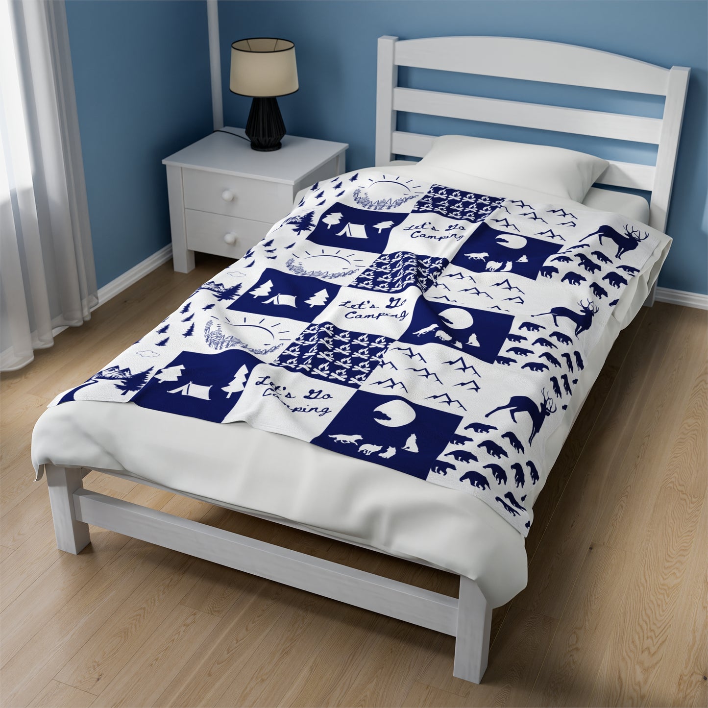 Square Pattern Velveteen Plush Blanket