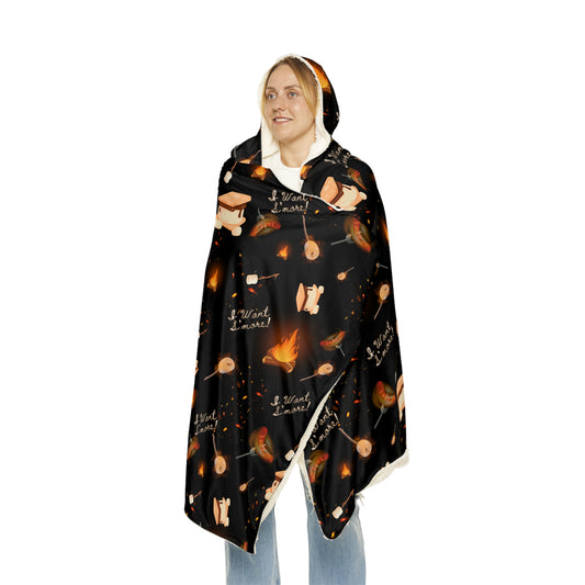 Hooded Snuggle Blanket-Girls Hot Camp Pattern-Dark