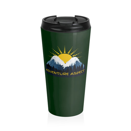 Stainless Steel "Adventure Aspect Logo"  Travel Mug