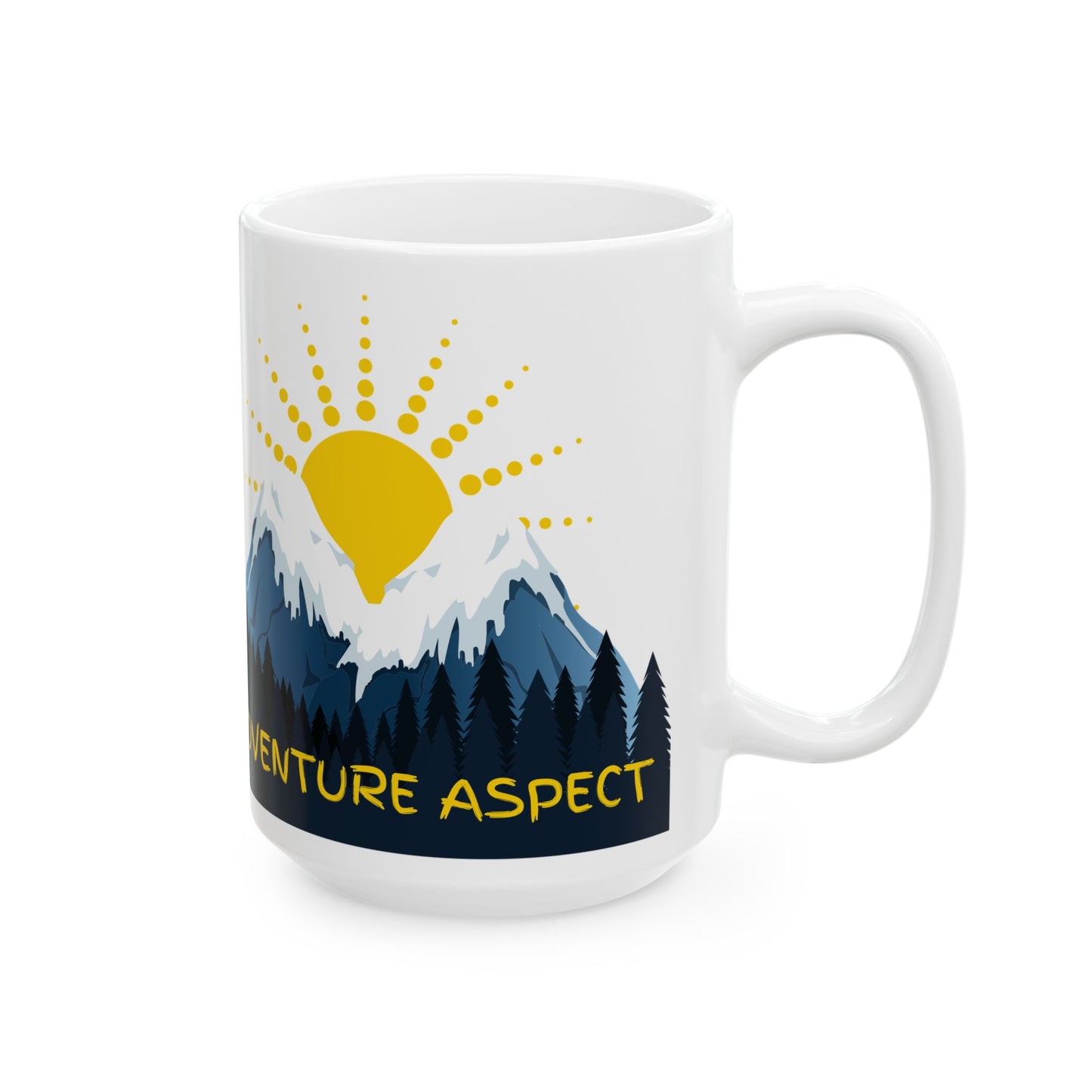 "Adventure Aspect" Logo Ceramic Mug, (11oz, 15oz)