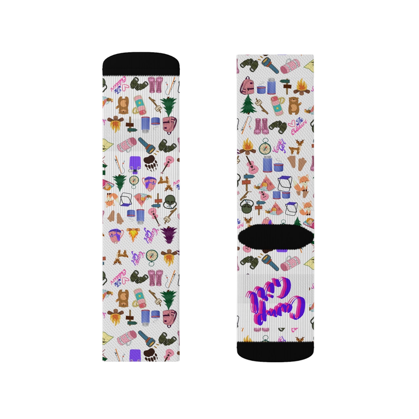 Girls Camp Pattern-Sublimation Socks