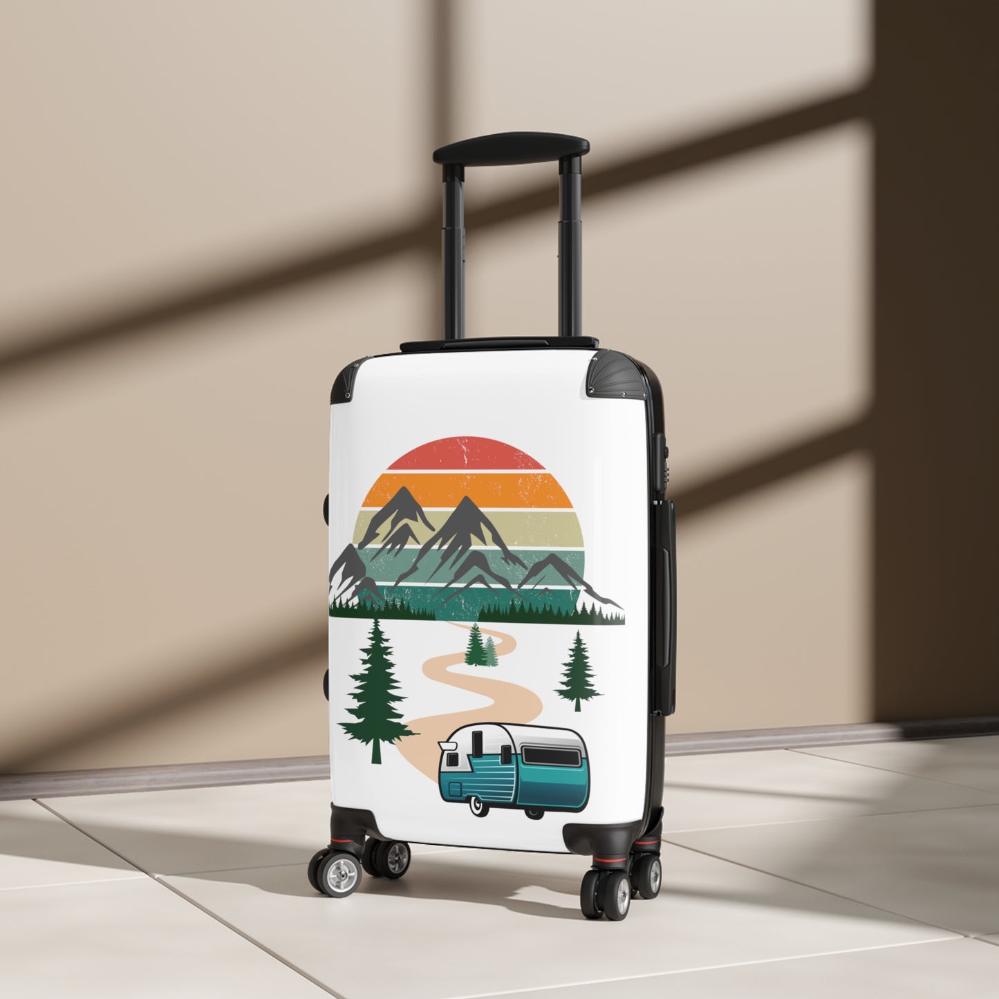 Camper With Mountains Patter Suitcase