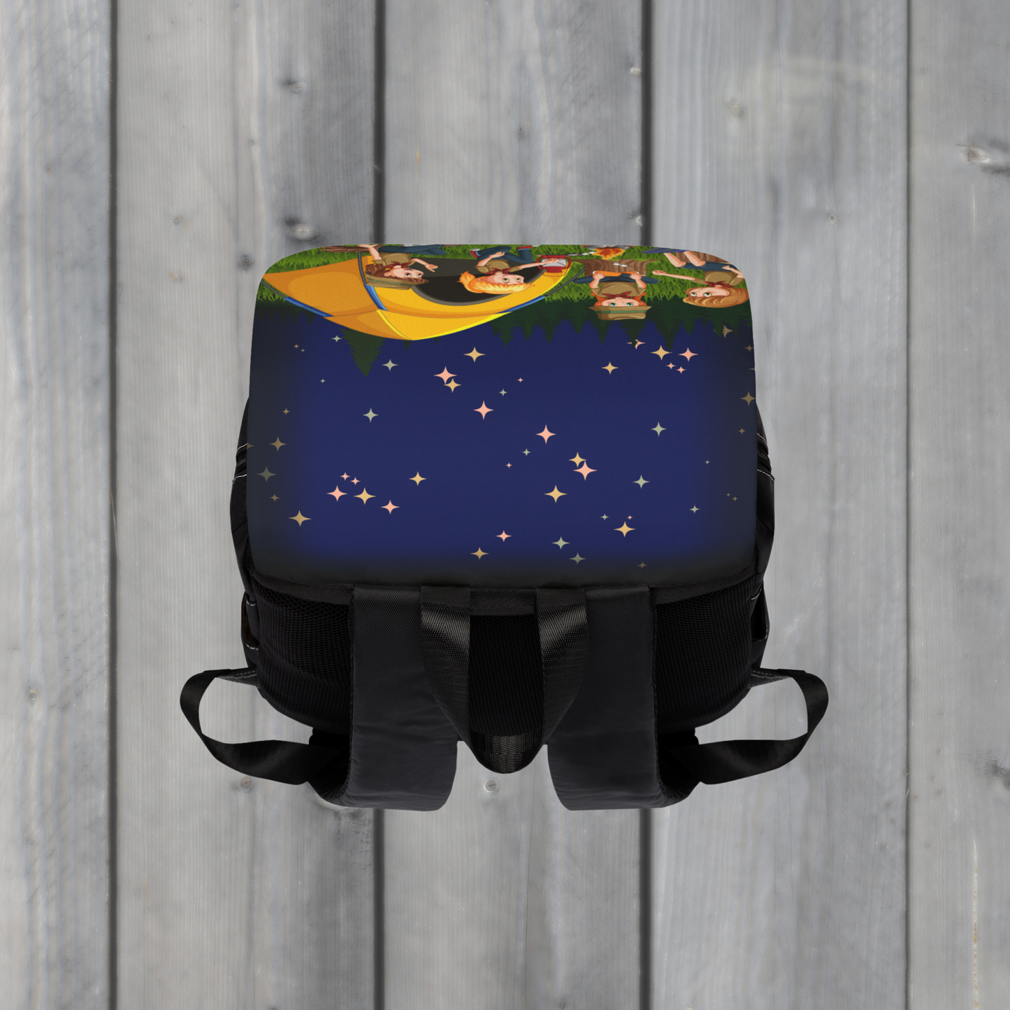 Girls Around a Campfire. Casual Shoulder Backpack