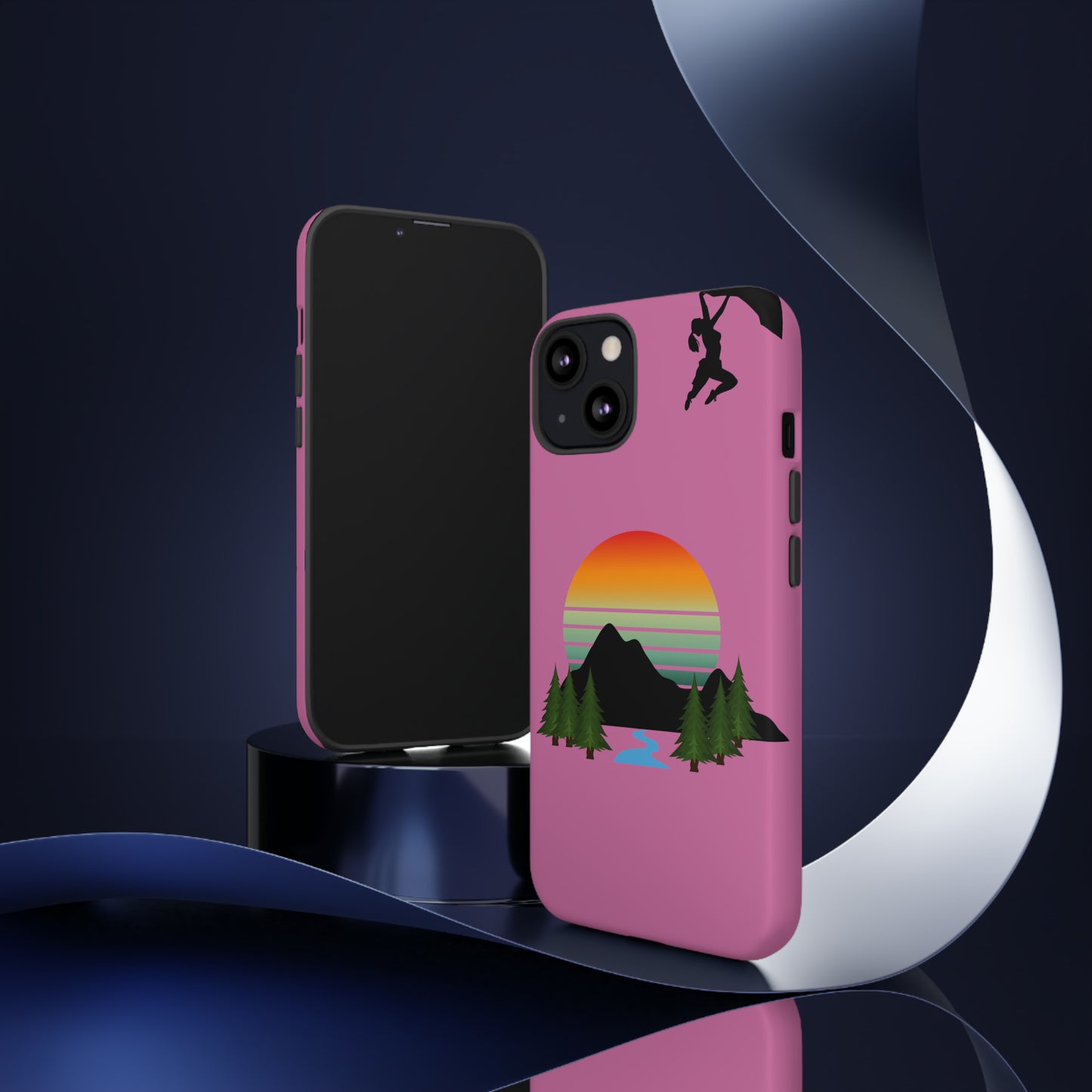 Girl Climbing Tough iPhone Case-Pink