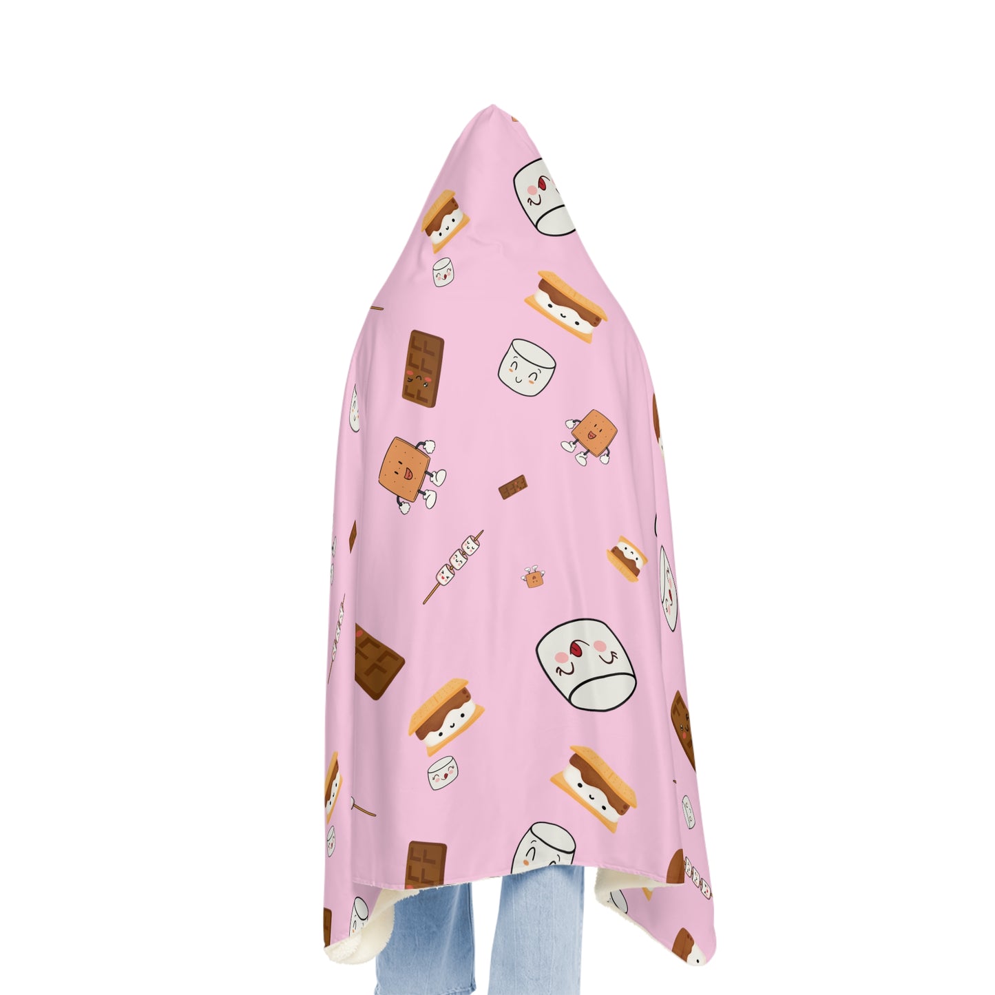 Hooded Snuggle Blanket-Cutesy Marshmallows Pattern-4 Colors!