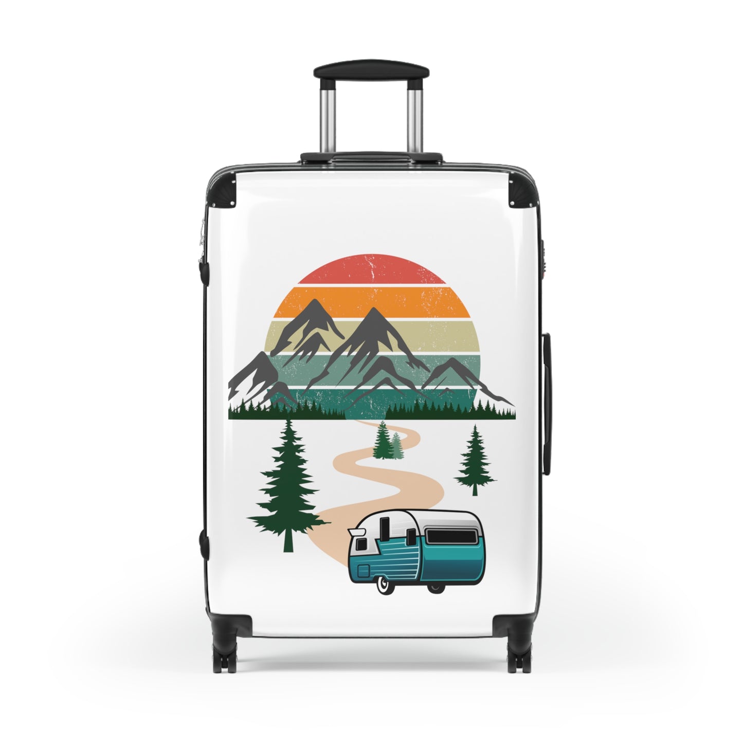 Camper With Mountains Patter Suitcase