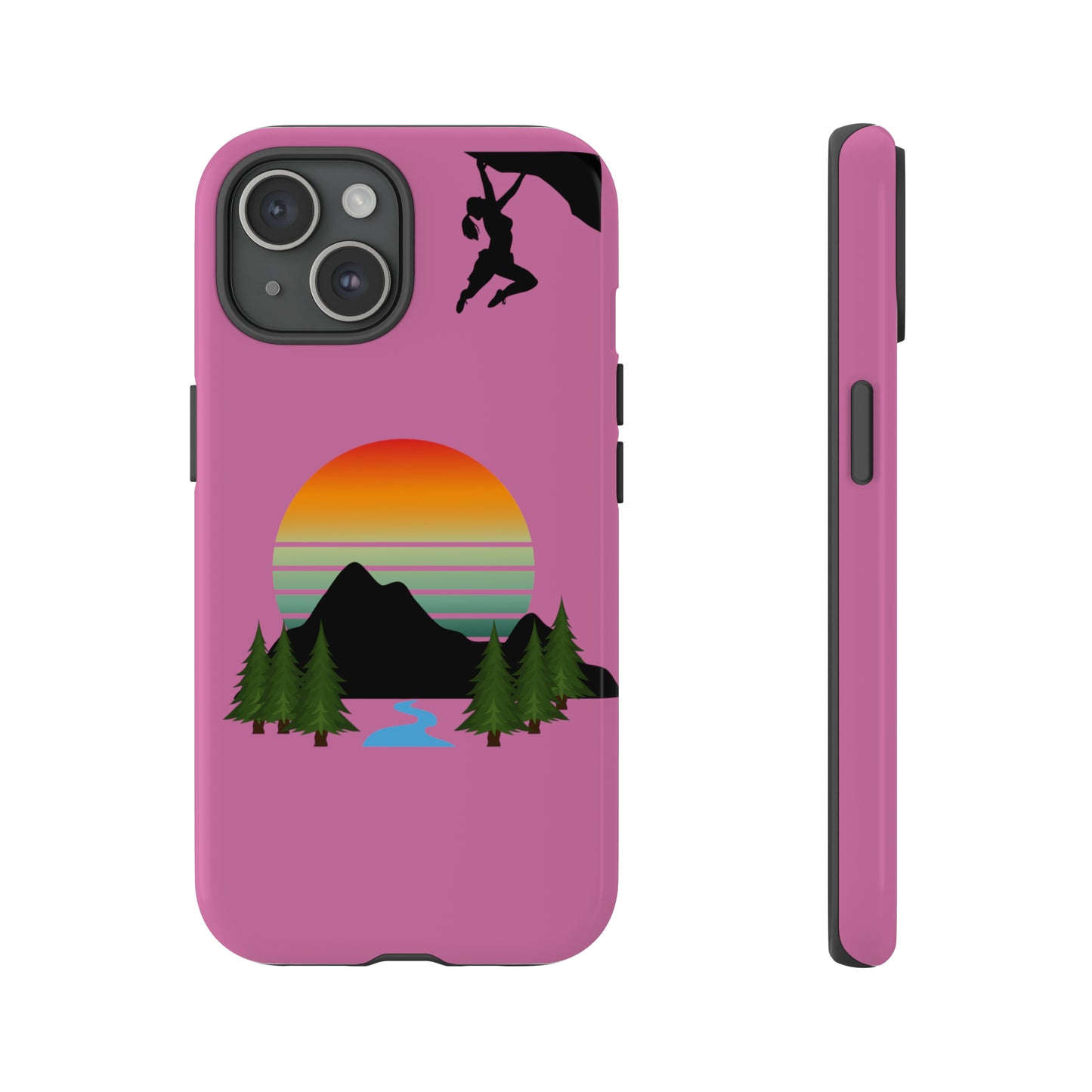 Girl Climbing Tough iPhone Case-Pink